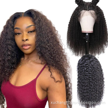 HanF Wholesale 13x6Lace Wig Vendors Raw Indian Transparent Glueless Lace Water Wave Pre-plucked Wigs Human Hair Full Lace Front